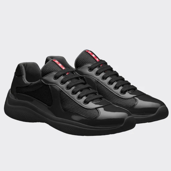 Prada Black Americas Cup Sneakers 